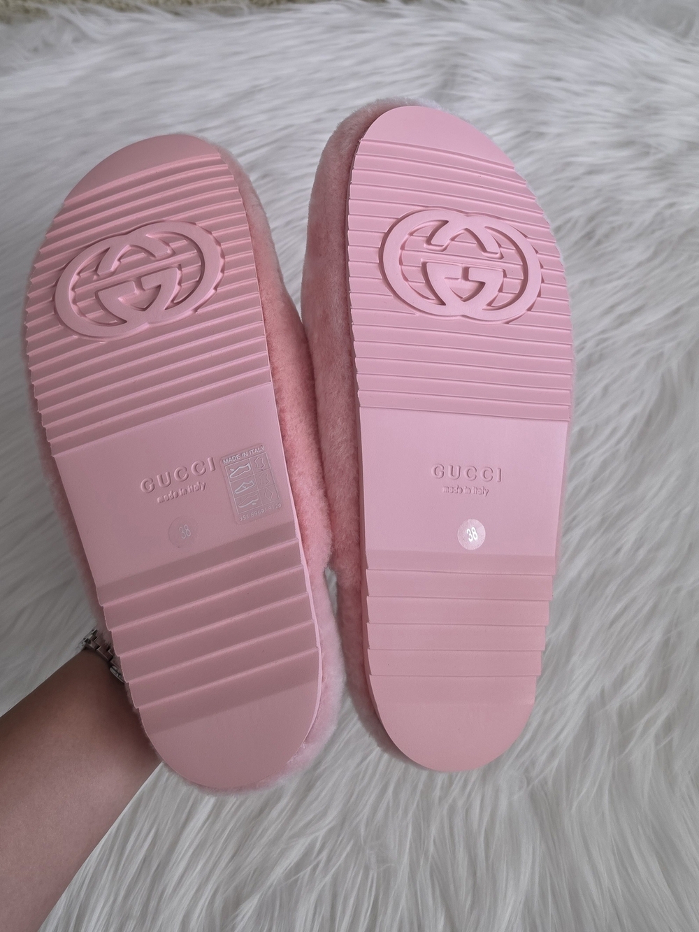 Gucci Horsebit Shearling Mules - Picture 3 of 5